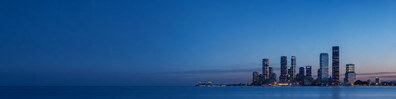 Blue Hour Skyline - Free LinkedIn Background Photo