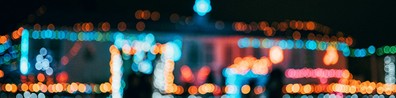 Blurry Christmas Lights - Free LinkedIn Background Photo