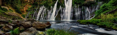 Burney Falls - Free LinkedIn Background Photo