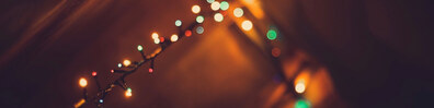 Colorful Christmas Lights - Free LinkedIn Background Photo