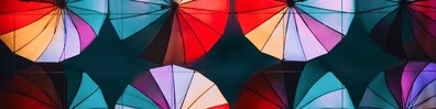 Colorful Umbrellas Pattern - Free LinkedIn Background Photo