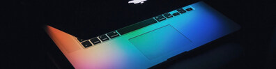 Colourful Apple MacBook Pro - Free LinkedIn Background Photo