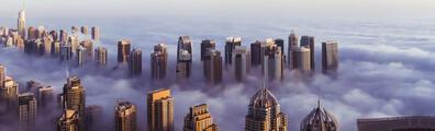 Dubai Over Fog - Free LinkedIn Background Photo