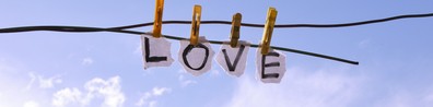 Hanging Love Word - Free LinkedIn Background Photo