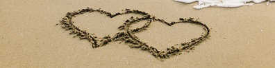 Love On A Beach - Free LinkedIn Background Photo
