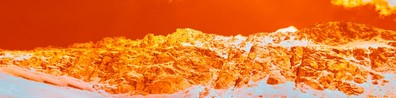 Mountain Filled With Snow Under Orange Sky - Free LinkedIn Background Photo
