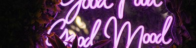Neon Sign With Plants In The Background - Free LinkedIn Background Photo