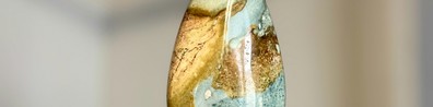 Turquoise And Gold Marble Stone - Free LinkedIn Background Photo
