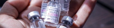 Vaccine Glass Bottles - Free LinkedIn Background Photo
