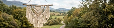 Wooven Tassle Hanging Decoration - Free LinkedIn Background Photo