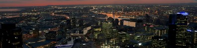 aerial cityscape sunset view - Free LinkedIn Background Photo