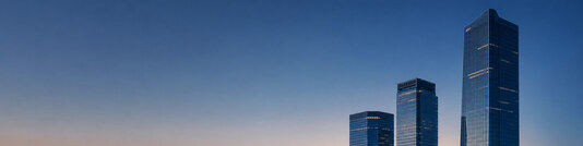 Financial District at Blue Hour - Free LinkedIn Background Photo